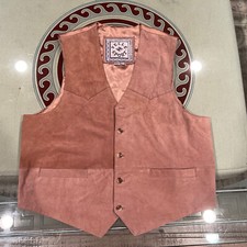 Vintage Pelle Sport Leather Vest Brown L Western Wear