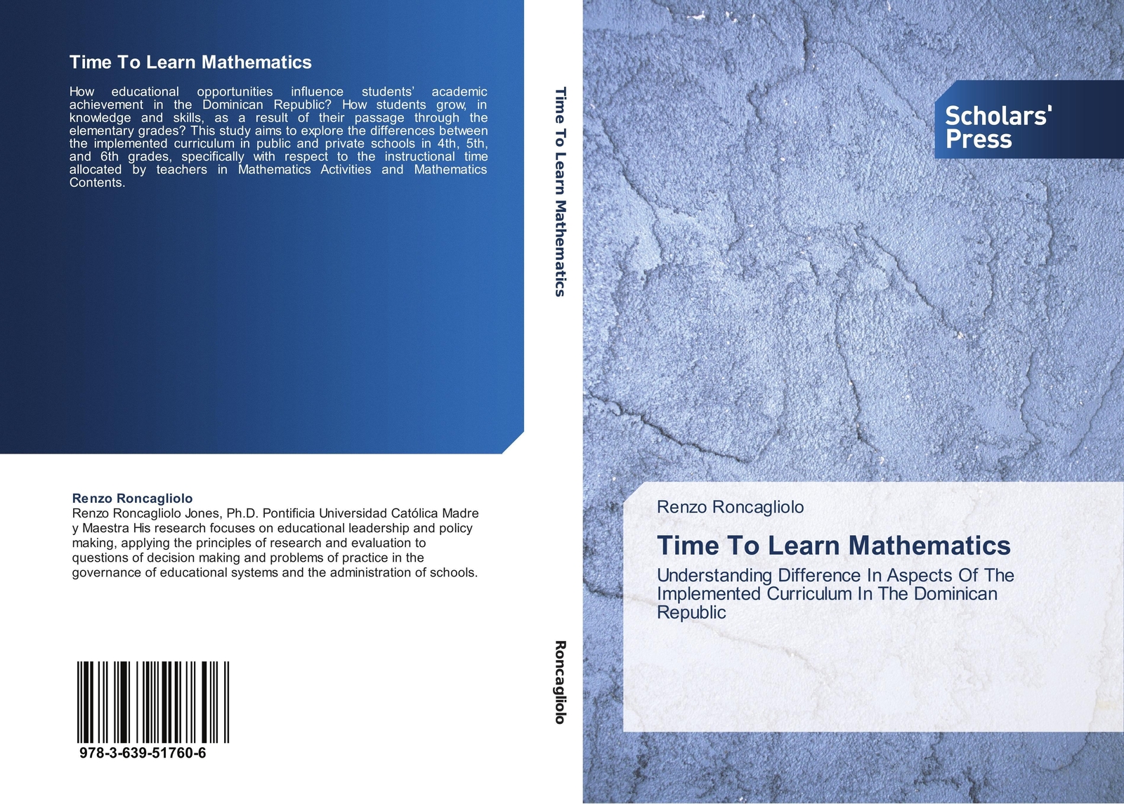 Thumbnail - Renzo Roncagliolo | Time To Learn Mathematics | Taschenbuch | Englisch