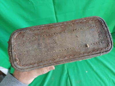 Ancien étui à Fusil De Chasse En Cuir - Forme Jambon, Accessoire De Transport Vintage
