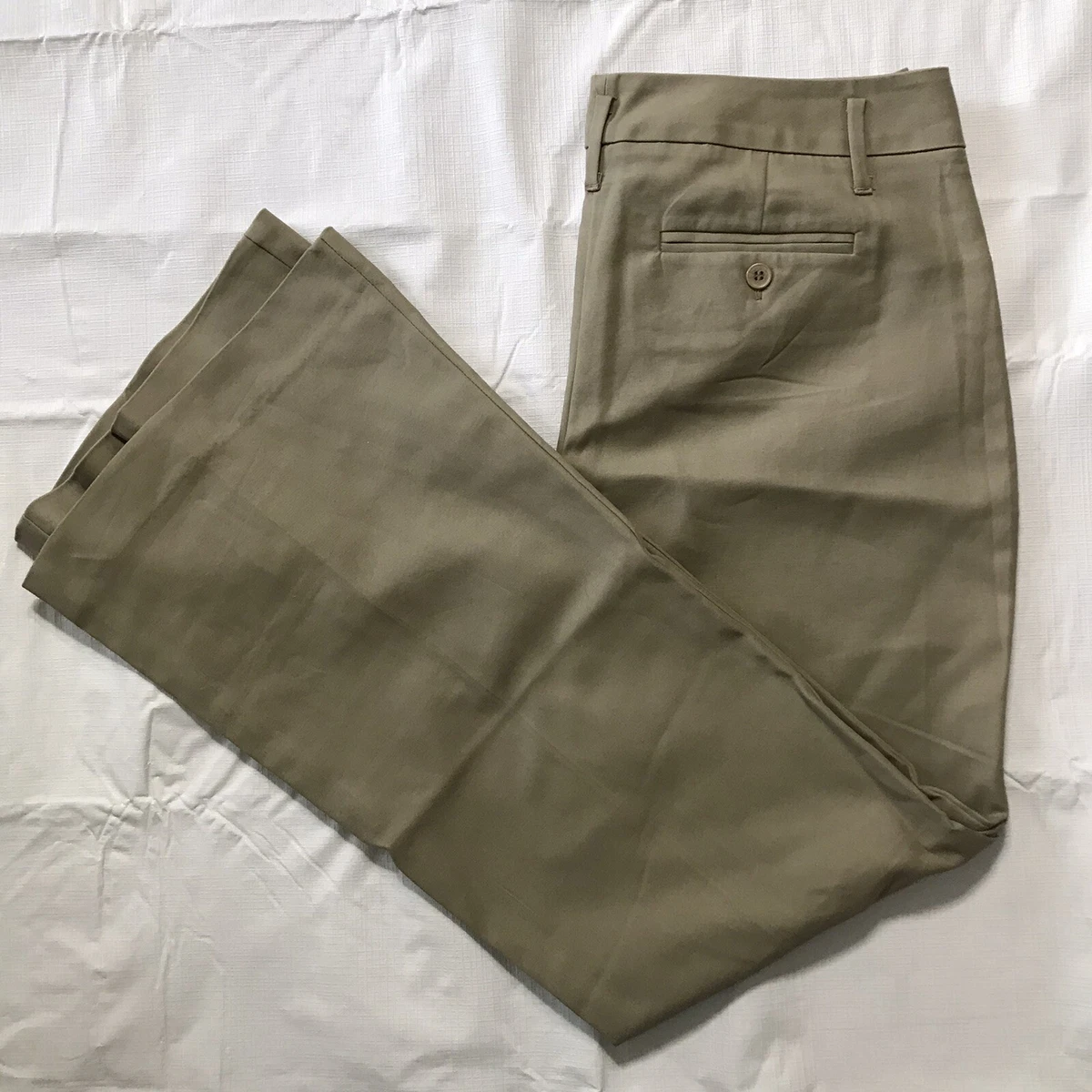 NY&Co 7th Avenue Summer Stretch Pants Women's Size 8 Flare Leg Khaki Chinos NWT