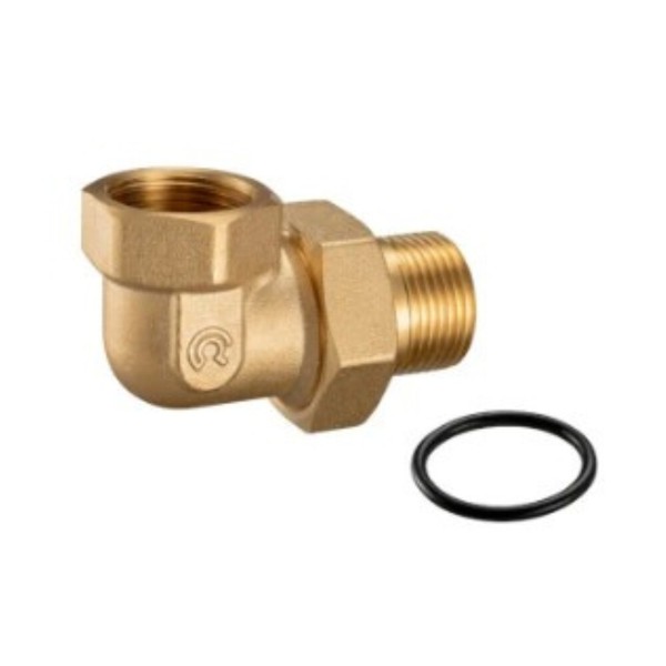 "Winkel-Verschraubung 1 1/2\" Ig X Ag Aus Messing Mit O-Ring , Gewindefitting"-image