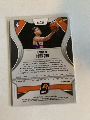 2019-20 Panini Prizm Red White & Blue Cameron Johnson #257 Rookie RC - Bild 2 von 2