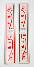 24 Mrs Grossmans Cupid Valentine Heart Design Lines Stickers 12" Red Pink Banner
