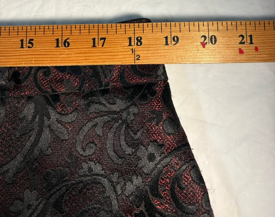 Женская текстурированная юбка Worthington из черной и красной парчи жаккард размер 18 - Изображение 4 из 4