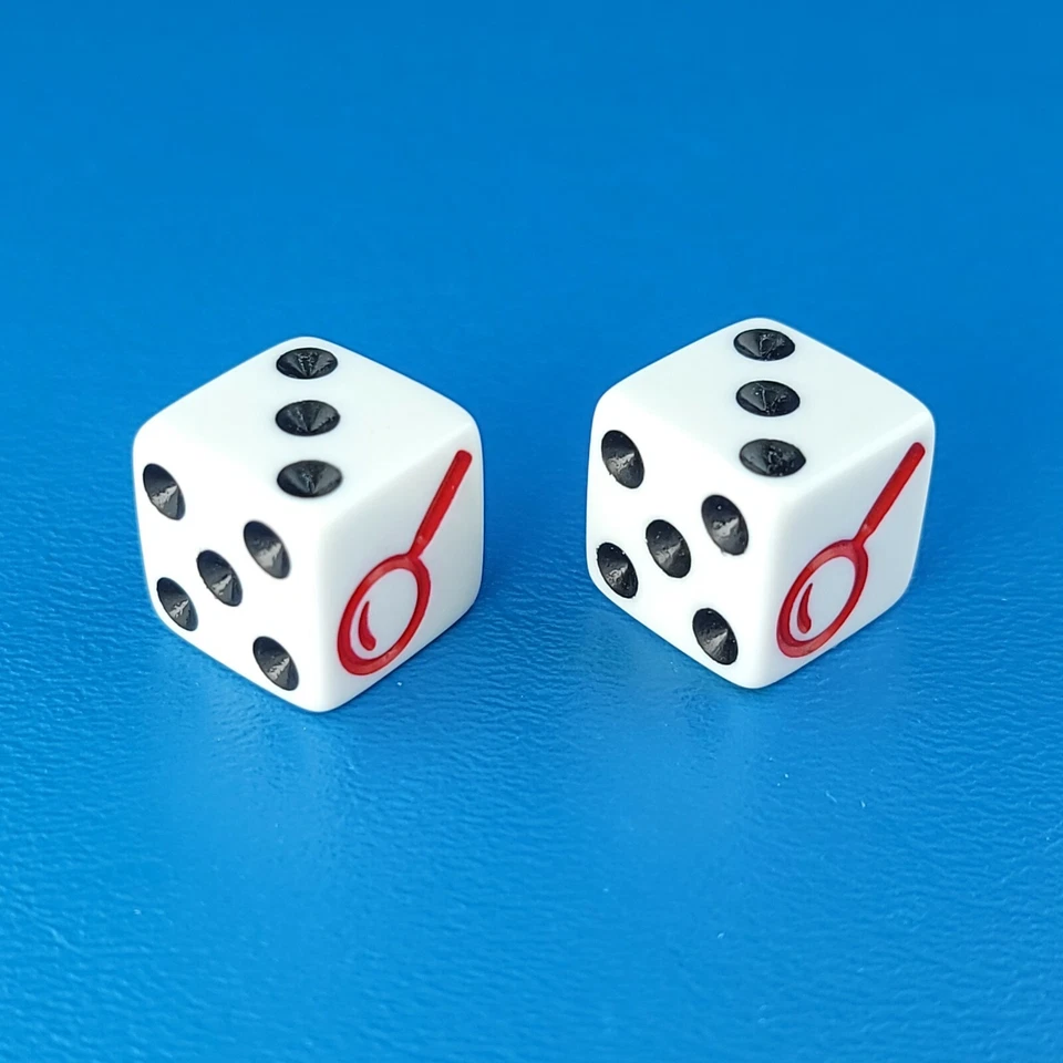 Clue Replacement Dice Magnifying Glass Icon Classic Mystery Game Piece A5826  - Image 4 of 4