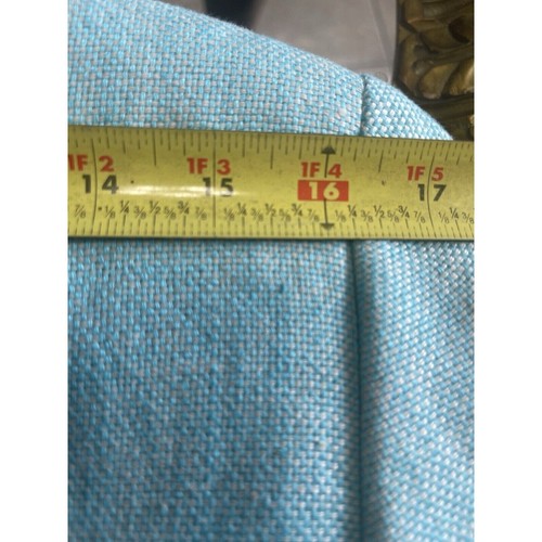 KASPER Linen Skirt Suit Women 12 Light Aqua Open Front Blazer 3/4 Sleeve Tulip - Picture 18 of 24