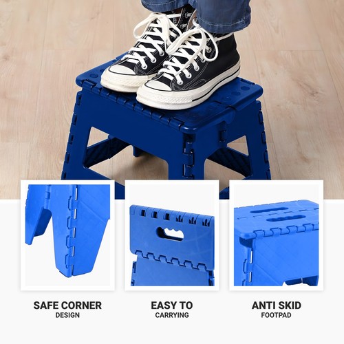 ORGA Foldabl Step Stool - 9 inch For Kids & Adults (Blue) BUY 1 GET 1 FREE - Picture 3 of 6