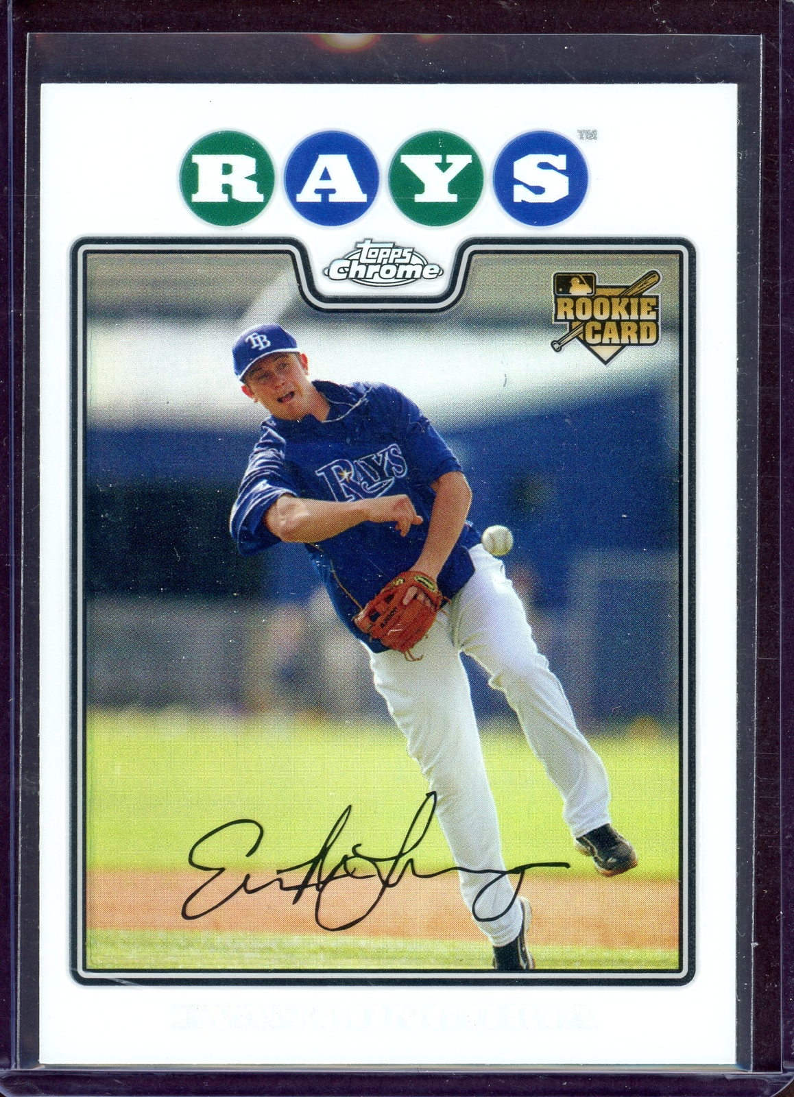 EVAN LONGORIA ~ 2008 Topps Chrome Baseball Refractor Rookie Card RC #193