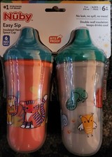 Nuby Insulated Hard Spout Sippy Cup 2-Pack - No Spill  Leak Proof 9oz BPA FREE