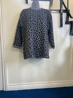 Freelance Knit Wear 90s Knitting Long Sleeve Pullover Pulli Print Leopard UK 12
