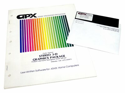 STEREO 3-D GRAPHICS PACKAGE von APX 20087 für Atari 400 800 XL  XE
