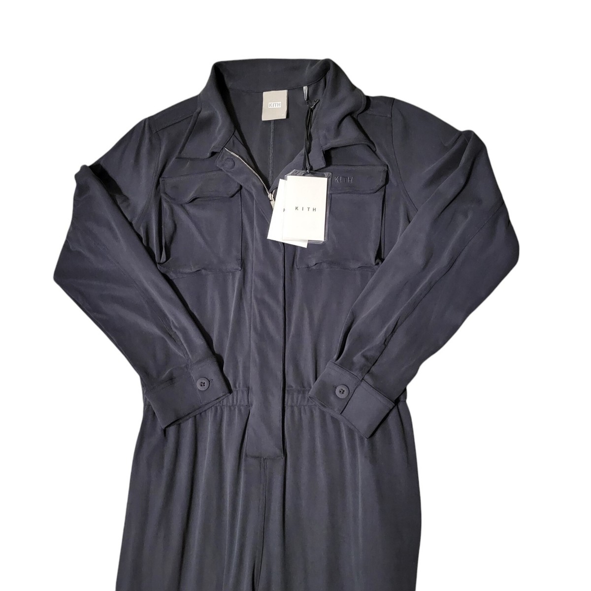 KITH Jumpsuit NWT Women's Medium Sandwash Lina Boiler Suit Battleship Gray