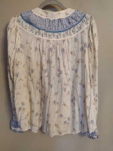 Free People Button Down Flower Blouse Small - Picture 3 of 4