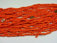 Two Pounds India Orange Pony Glass Beads Wholesale Bulk Lot 5mm x 7mm  RPL-36 