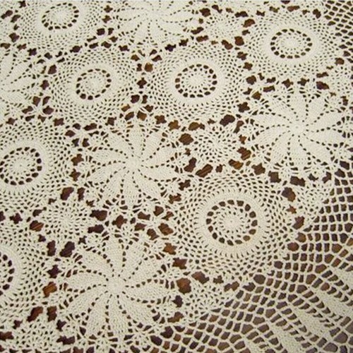 Handmade Crochet Tablecloth Table Cover Lace Round/Square Dining Party Christmas - Picture 16 of 24