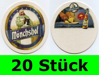 20 Stück Bierdeckel Kulmbacher Mönchshof Radler Kulmbach Bar Party Theke Tresen 