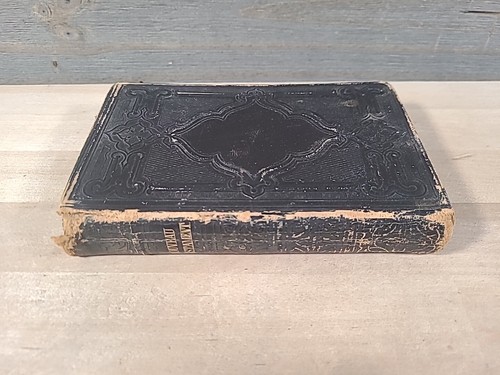 1864 NEW TESTAMENT French CIVIL WAR ERA leather AMERICAN BIBLE SOCIETY antique - Picture 7 of 21