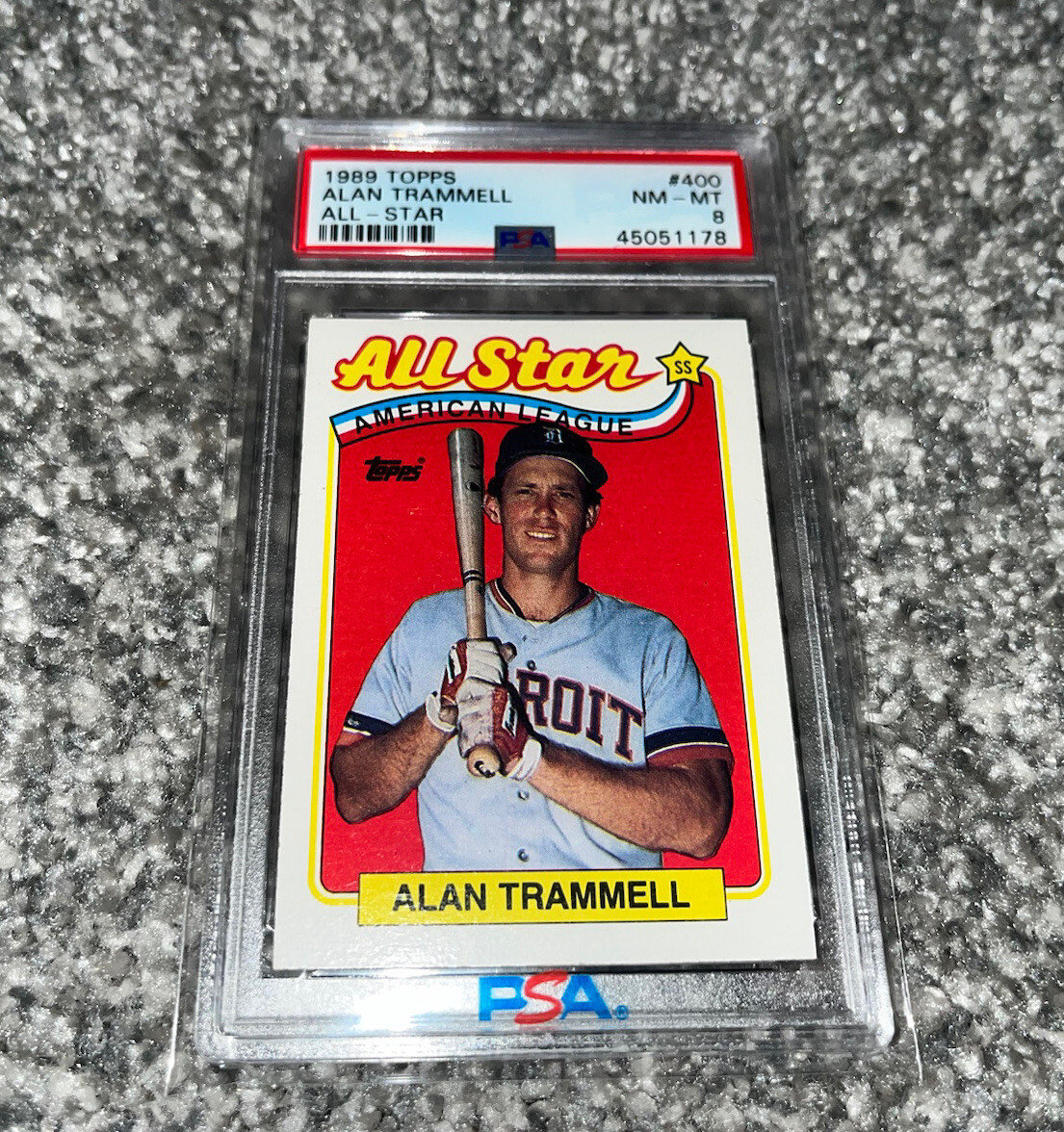 1989 Topps 400 Alan Trammell PSA 8 Detroit Tigers HOF All-Star POP 9