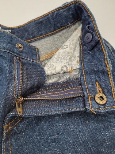 Boy's Size 10 Cat & Jack Relaxed Straight Leg Dark Blue Jeans Adjustable Waist - Picture 4 of 5