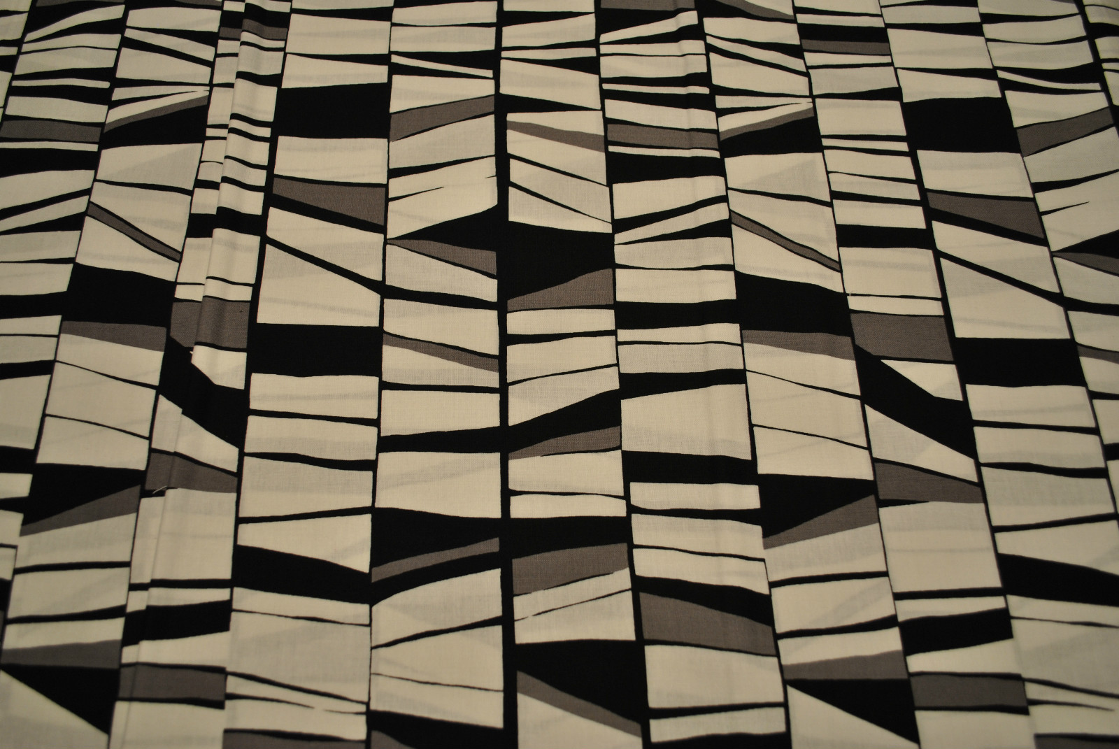 Benartex Large Stained Glass Black & White Fabric Material Bookshelf