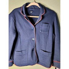 Gap Ponte Academy Blazer Blue Red Size Large Ptp 22" Length 24"