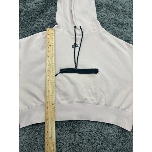 Nike Mujeres Rosa Sudadera con Capucha UK XS Recortada Cuadrada Frontal Cremallera Bolsillo - Imagen 8 de 9