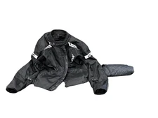 HWK Motorcycle Jacket Black/White Size M