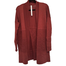 Lululemon dark red wrap wool sweater- size 4