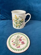 Portmeirion Scatola da Giardino Botanico Tazza e Sottobicchiere con Foglie di Arte Latte (9,25 cm)