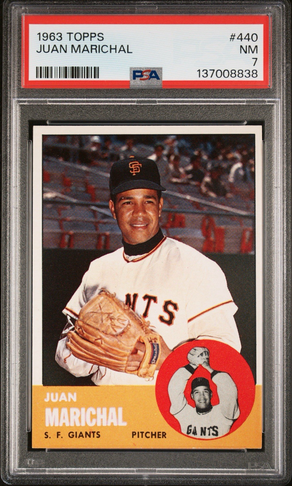 1963 Topps #440 Juan Marichal San Francisco Giants HOF PSA 7 NM