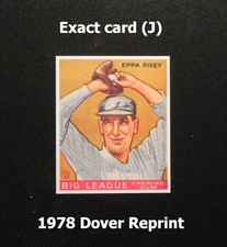 EPPA RIXEY 1978 Dover Reprint of 1933 GOUDEY Card #74 _ Exact Card (J)