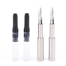 2 PCS Jinhao 10 Fountain Pen Replacement Extra Fine & Fine Nib with Converter
