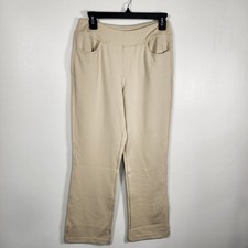 Belle by Kim Gravel Women's Petite Pants 8P Ponte Baby Boot Cut Sand Bar A676930