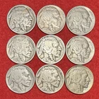 (9) 1920-1937 PDS Indian Head Buffalo Nickel US 5C Nickels - Full Dates Coin Lot