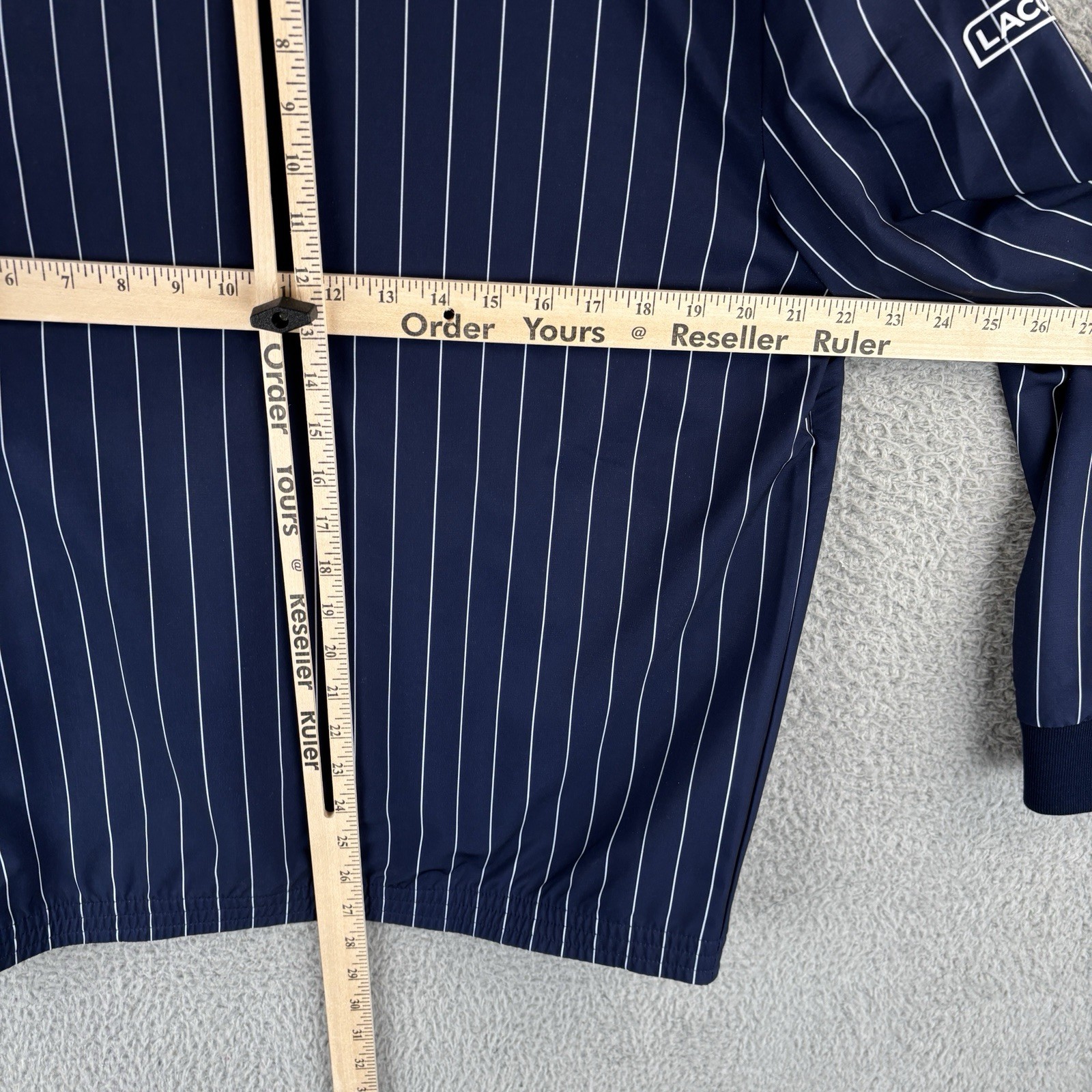 Novak Djokovic Lacoste Sport Full Zip Jacket Mens L/XL Navy Pinstripe Tennis thumbnail 11