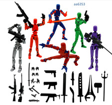 6-Pack Dummy13 3D Printed Robot Action Figures Gift Set