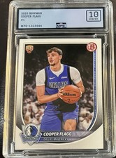 Cooper Flagg RC 2025-26 Bowman Basketball Base #1 Dallas Mavericks MPE 10 Gem