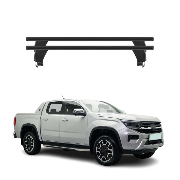 Menabo DachträGer GrundträGer FüR VW Amarok Mk2 2023-2026 Alu Schwarz 2Tlg-image
