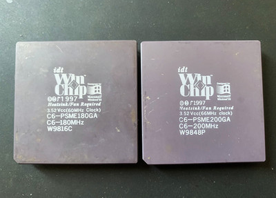 2PCS IDT WinChip C6-PSME180GA/200GA Gold-plated ceramic. high collectible value