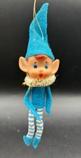 Vintage Elf Pixie Blue Knee Hugger Christmas ...
