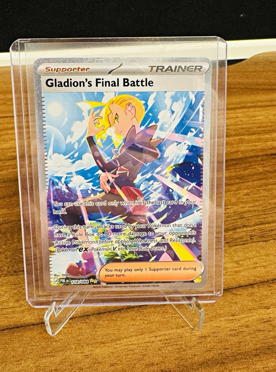Pokémon TCG Gladion's Final Battle 118/084 Paldean Fates Rare Holo EN 2024