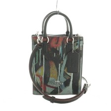 Coach Mini Tote 2Way Shoulder Bag Black Multicolor Used Authentic