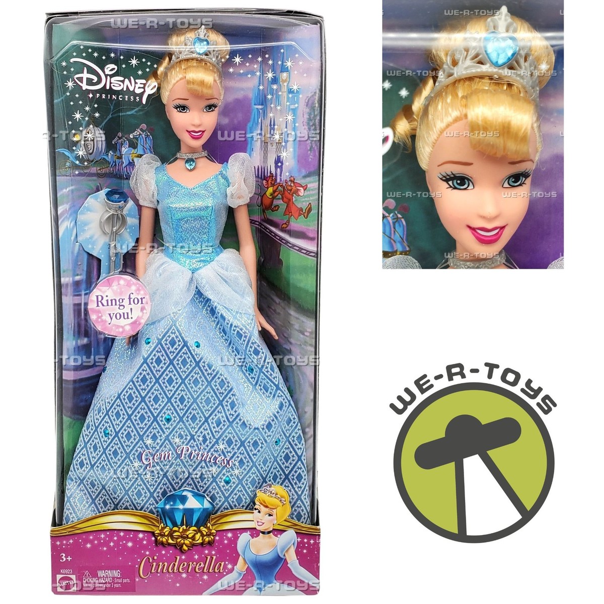 Disney - けぐりちゃん Disney Gem Princess Cinderella Doll 2006 Mattel K6923 NRFB