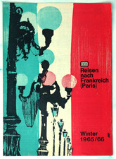 Deutsche Bundesbahn - Kursbuch/Fahrplan - Reisen nach Frankreich Winter 1965/66
