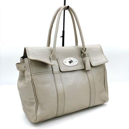 Mulberry Bayswater Tote Bag Silver Hardware Leather Women Pre-Owned