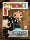 WWE SETH ROLLINS SIGNED FUNKO POP #24 FUNKO POP JSA WITNESSED