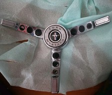 1965 1966 Ford Mustang 3 Spoke Steering Wheel Horn Ring Original