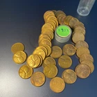 1951 Uncirculated Wheat Penny Roll Of 50 Coins