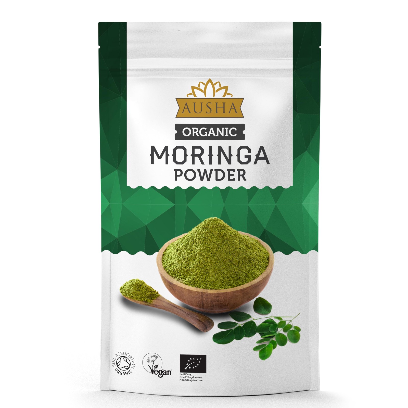 Organic Moringa Leaf Powder 200g UK Certified Organic by Soil Association Source