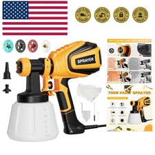 700W HVLP Paint Sprayer with 4 Nozzles & 3 Patterns - Ideal for Easy Painting